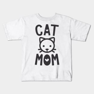 Cute Cat Mom Kids T-Shirt